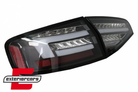 Full LED stražnja svjetla SEQ žmigavci (crna) / Audi A4 B8 limuzina (2012-2015), LDAUH6