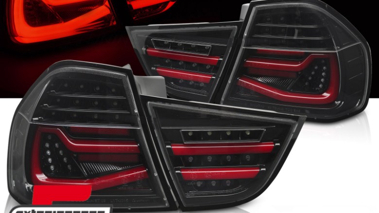 Full LED stražnja svjetla SEQ žmigavci (crna) / BMW serije 3 E90 LCI (2008-2011) limuzina, LDBMN1