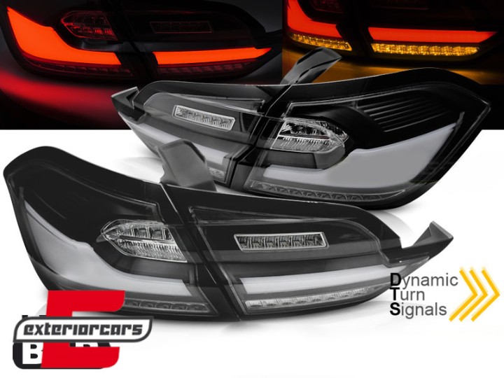 Full LED stražnja svjetla SEQ žmigavci (crna) / FORD FIESTA MK8 HATCHBACK (2017-2021), LDFO75