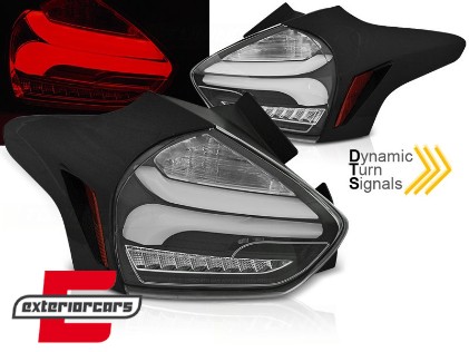 Full LED stražnja svjetla SEQ žmigavci (crna) / Ford Focus 3 Hatchback Facelift (2015-2018), LDFO67