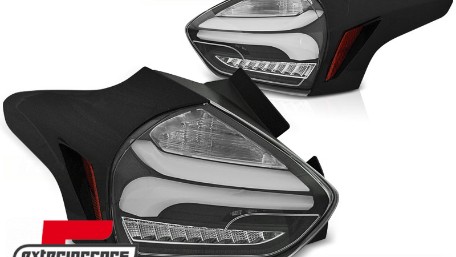 Full LED stražnja svjetla SEQ žmigavci (crna) / Ford Focus 3 Hatchback Facelift (2015-2018), LDFO67