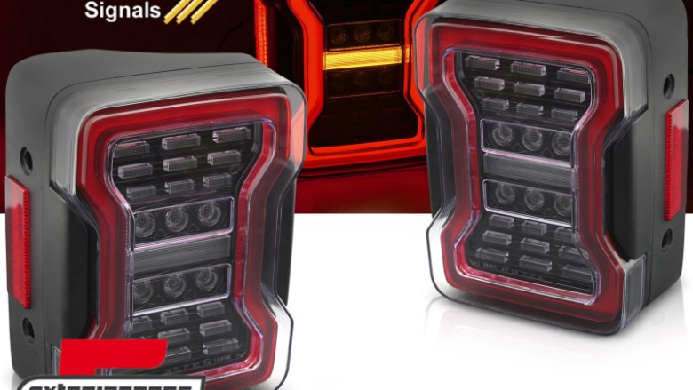 Full LED stražnja svjetla SEQ žmigavci (crna) / JEEP Wrangler JK (2007-2017), LDCH41