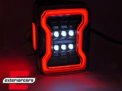 Full LED stražnja svjetla SEQ žmigavci (crna) / JEEP Wrangler JK (2007-2017), LDCH41