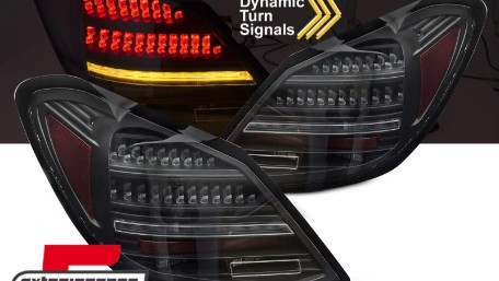 Full LED stražnja svjetla SEQ žmigavci (crna) / Mercedes C klasa W205 limuzina (2014-2021), LDMEG9