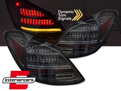 Full LED stražnja svjetla SEQ žmigavci (crna) / Mercedes C klasa W205 limuzina (2014-2021), LDMEG9