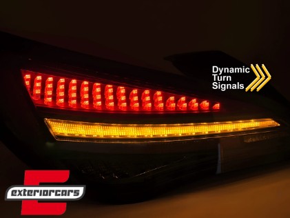 Full LED stražnja svjetla SEQ žmigavci (crna) / Mercedes CLA C117 W117 (2013-2018), LDMEF3