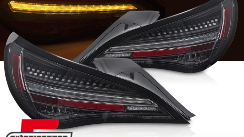 Full LED stražnja svjetla SEQ žmigavci (crna) / Mercedes CLA C117 W117 (2013-2018), LDMEG0