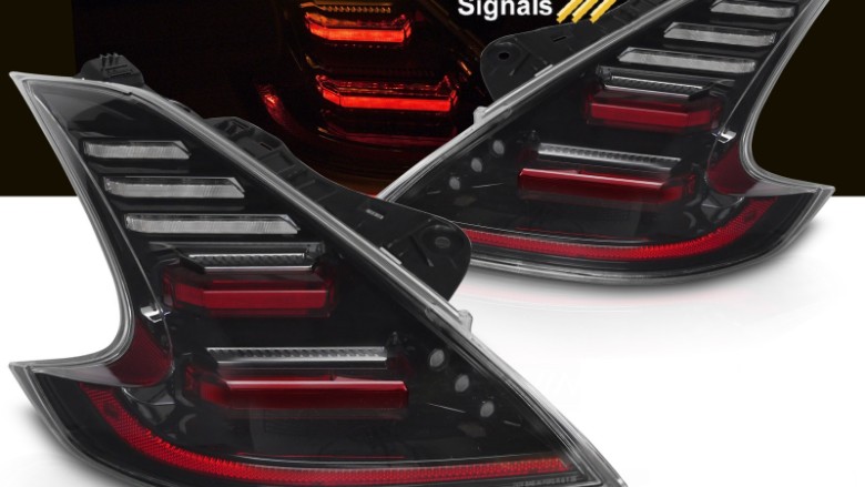 Full LED stražnja svjetla SEQ žmigavci (crna) / Nissan 370Z (2009-2020), LDNI12