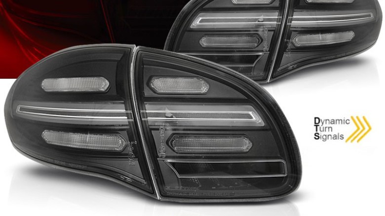 Full LED stražnja svjetla SEQ žmigavci (crna) / Porsche Cayenne 958 (2010-2014), LDPO32