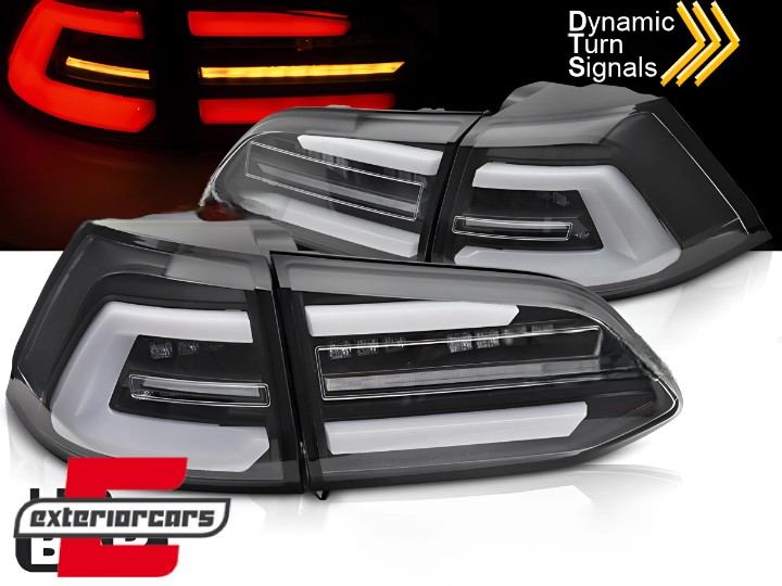 Full LED stražnja svjetla SEQ žmigavci (crna) / VW Golf 7.5 Facelift (2017-2020) karavan, LDVWS8