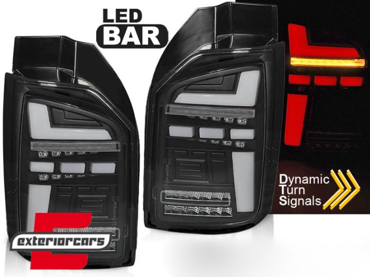 Full LED stražnja svjetla SEQ žmigavci (crna) / VW Transporter T6 (2015-2020), LDVWR4