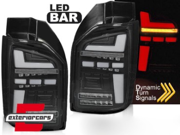 Full LED stražnja svjetla SEQ žmigavci (crna) / VW Transporter T6 (2015-2020), LDVWR4