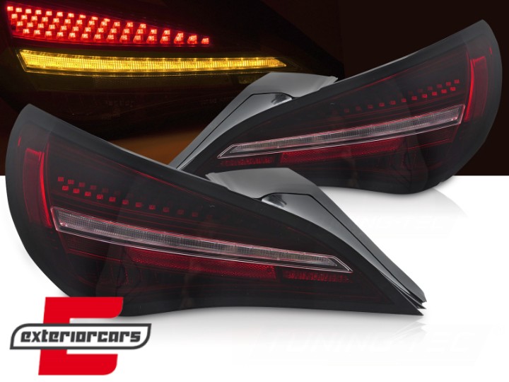 Full LED stražnja svjetla SEQ žmigavci (crna/crvena) / Mercedes CLA C117 W117 (2013-2018), LDMEG2