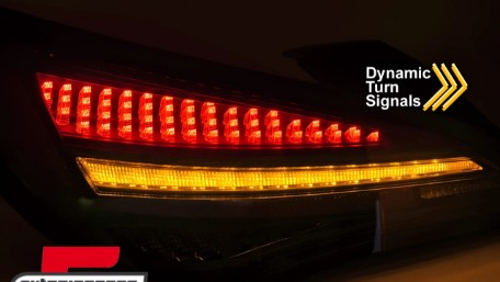 Full LED stražnja svjetla SEQ žmigavci (crna/crvena) / Mercedes CLA C117 W117 (2013-2018), LDMEG2