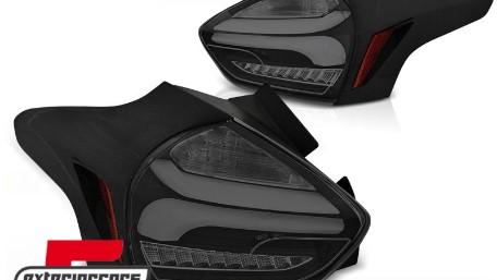 Full LED stražnja svjetla SEQ žmigavci (crna/smoke) / Ford Focus 3 Hatchback Facelift (2015-2018), LDFO68