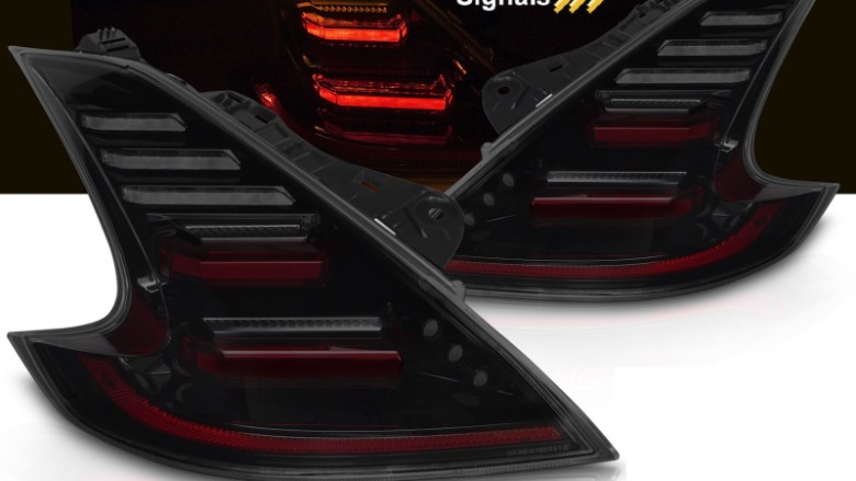 Full LED stražnja svjetla SEQ žmigavci (crna/smoke) / Nissan 370Z (2009-2020), LDNI13