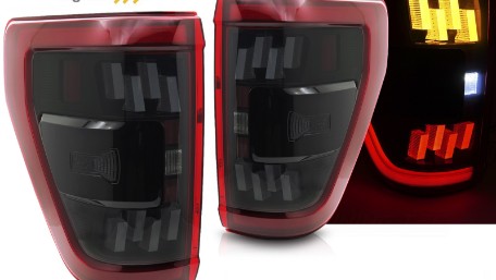 Full LED stražnja svjetla SEQ žmigavci (crvena) / Ford F150 XIV (2020-2023), LDFOA4