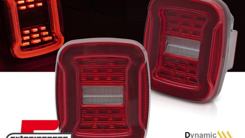 Full LED stražnja svjetla SEQ žmigavci (crvena/bijela) / Jeep Wrangler YJ TJ (1991-2006), LDCH44
