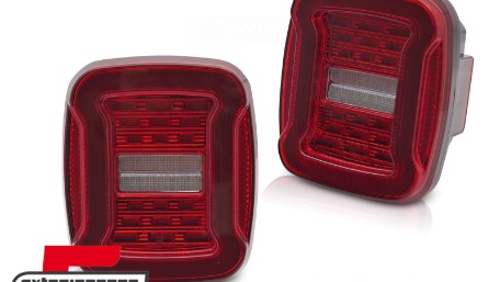 Full LED stražnja svjetla SEQ žmigavci (crvena/bijela) / Jeep Wrangler YJ TJ (1991-2006), LDCH44