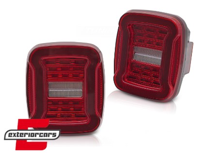 Full LED stražnja svjetla SEQ žmigavci (crvena/bijela) / Jeep Wrangler YJ TJ (1991-2006), LDCH44