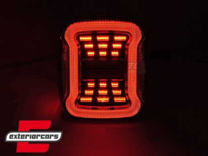 Full LED stražnja svjetla SEQ žmigavci (crvena/bijela) / Jeep Wrangler YJ TJ (1991-2006), LDCH44