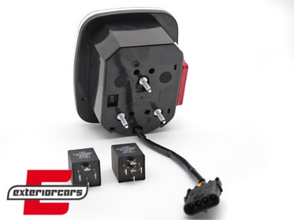 Full LED stražnja svjetla SEQ žmigavci (crvena/bijela) / Jeep Wrangler YJ TJ (1991-2006), LDCH44