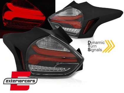 Full LED stražnja svjetla SEQ žmigavci (crvena/crna) / Ford Focus 3 Hatchback Facelift (2015-2018), LDFO69