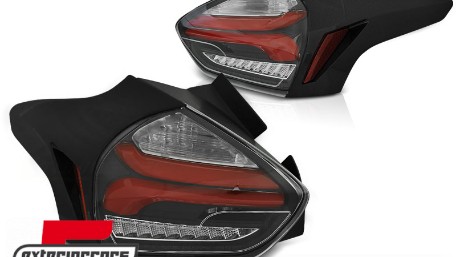 Full LED stražnja svjetla SEQ žmigavci (crvena/crna) / Ford Focus 3 Hatchback Facelift (2015-2018), LDFO69