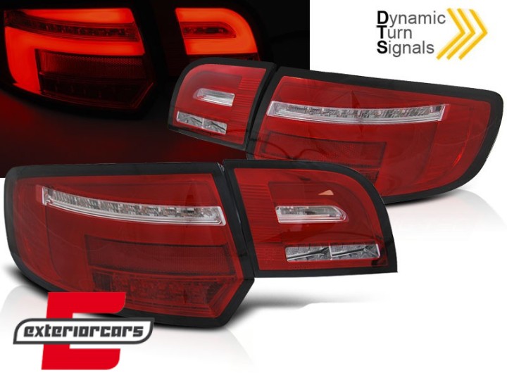Full LED stražnja svjetla SEQ žmigavci (crvena/kristal) / AUDI A3 8P Sportback (2008-2012) 5 vrata, LDAUI3
