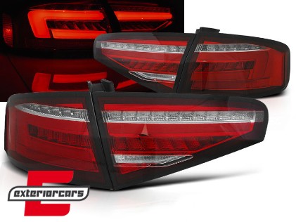 Full LED stražnja svjetla SEQ žmigavci (crvena/kristal) / Audi A4 B8 limuzina (2012-2015), LDAUG9