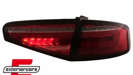 Full LED stražnja svjetla SEQ žmigavci (crvena/kristal) / Audi A4 B8 limuzina (2012-2015), LDAUG9