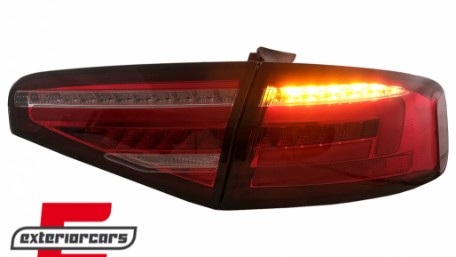 Full LED stražnja svjetla SEQ žmigavci (crvena/kristal) / Audi A4 B8 limuzina (2012-2015), LDAUG9
