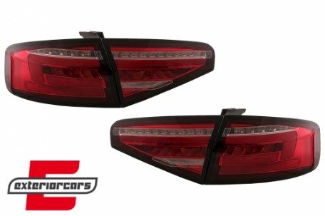 Full LED stražnja svjetla SEQ žmigavci (crvena/kristal) / Audi A4 B8 limuzina (2012-2015), LDAUG9