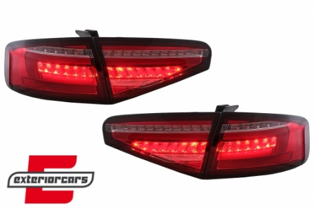Full LED stražnja svjetla SEQ žmigavci (crvena/kristal) / Audi A4 B8 limuzina (2012-2015), LDAUG9