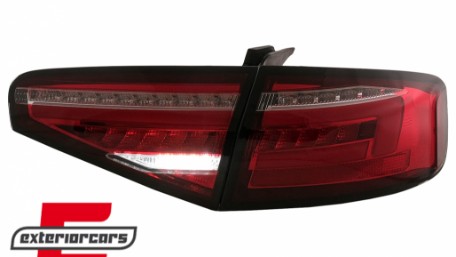 Full LED stražnja svjetla SEQ žmigavci (crvena/kristal) / Audi A4 B8 limuzina (2012-2015), LDAUG9