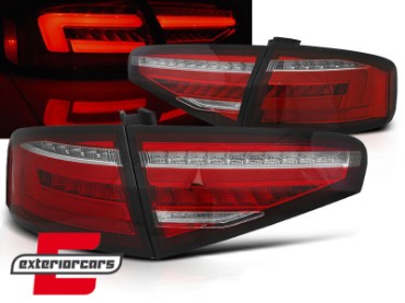 Full LED stražnja svjetla SEQ žmigavci (crvena/kristal) / Audi A4 B8 limuzina (2012-2015), LDAUH3