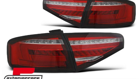 Full LED stražnja svjetla SEQ žmigavci (crvena/kristal) / Audi A4 B8 limuzina (2012-2015), LDAUH3
