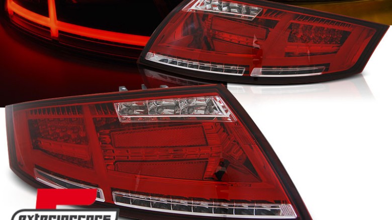 Full LED stražnja svjetla SEQ žmigavci (crvena/kristal) / Audi TT 8J (2006-2014), LDAUD1