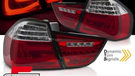 Full LED stražnja svjetla SEQ žmigavci (crvena/kristal) / BMW serije 3 E90 LCI (2008-2011) limuzina, LDBMK2