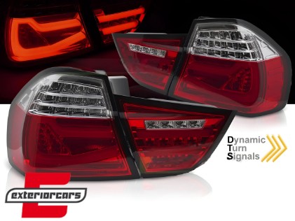 Full LED stražnja svjetla SEQ žmigavci (crvena/kristal) / BMW serije 3 E90 LCI (2008-2011) limuzina, LDBMK2