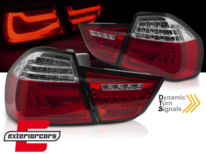 Full LED stražnja svjetla SEQ žmigavci (crvena/kristal) / BMW serije 3 E90 LCI (2008-2011) limuzina, LDBMK2