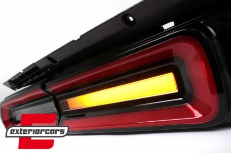 Full LED stražnja svjetla SEQ žmigavci (crvena/kristal) / Dodge Challenger (2008-2014), TLDOGCHA3