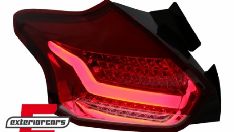 Full LED stražnja svjetla SEQ žmigavci (crvena/kristal) / Ford Focus 3 Hatchback Facelift (2015-2018), LDFO61