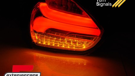 Full LED stražnja svjetla SEQ žmigavci (crvena/kristal) / Ford Focus 3 Hatchback Facelift (2015-2018), LDFO64