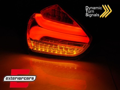 Full LED stražnja svjetla SEQ žmigavci (crvena/kristal) / Ford Focus 3 Hatchback Facelift (2015-2018), LDFO64