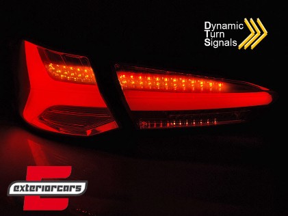 Full LED stražnja svjetla SEQ žmigavci (crvena/kristal) / Ford Focus 4 Hatchback (2018-2021), LDFO71