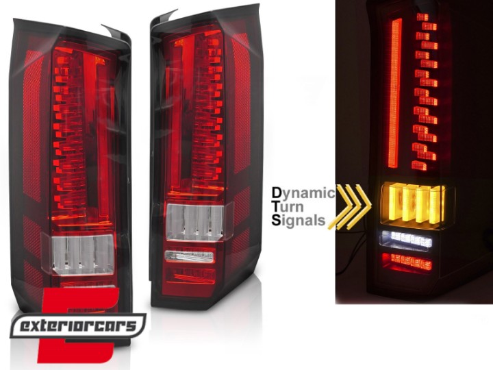 Full LED stražnja svjetla SEQ žmigavci (crvena/kristal) / MAN TGE VW Crafter II (2017-), LDVWU1