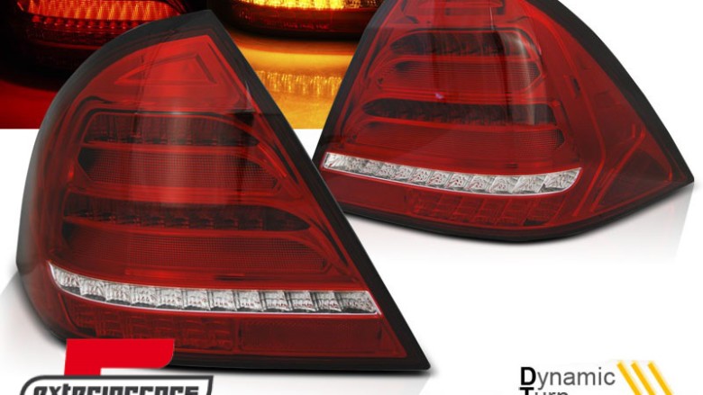 Full LED stražnja svjetla SEQ žmigavci (crvena/kristal) / Mercedes C-klasa W203 (2000-2004) limuzina, LDMED4