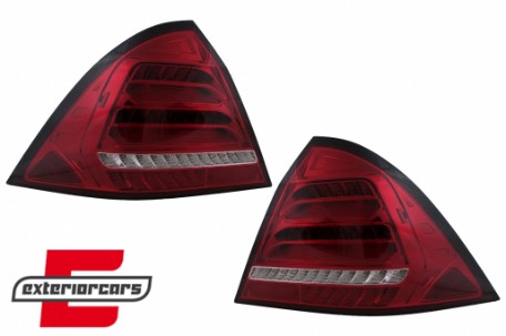 Full LED stražnja svjetla SEQ žmigavci (crvena/kristal) / Mercedes C-klasa W203 (2000-2004) limuzina, LDMED4