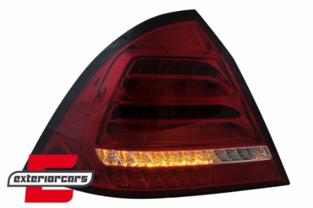 Full LED stražnja svjetla SEQ žmigavci (crvena/kristal) / Mercedes C-klasa W203 (2000-2004) limuzina, LDMED4